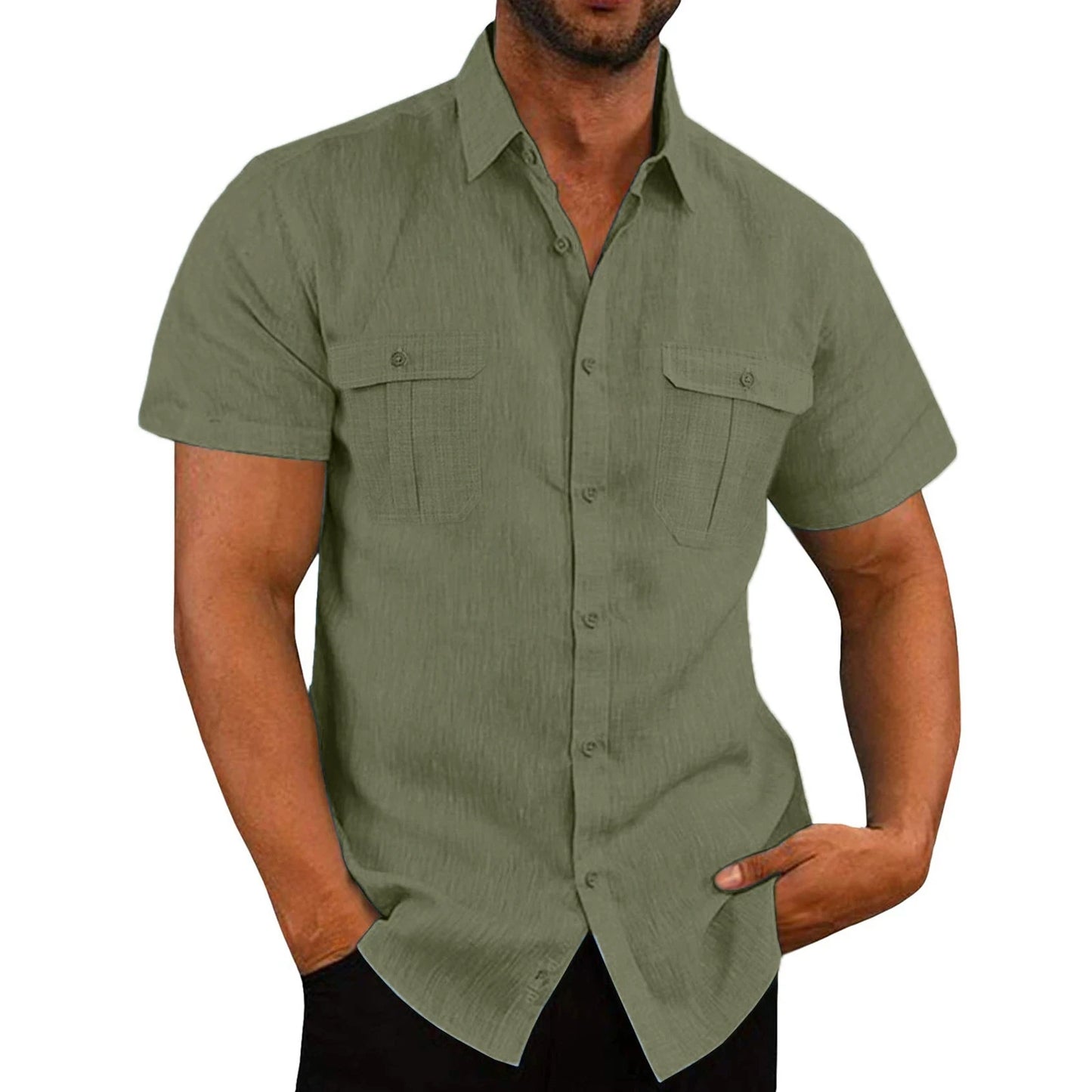 Linen Casual Collar Shirt