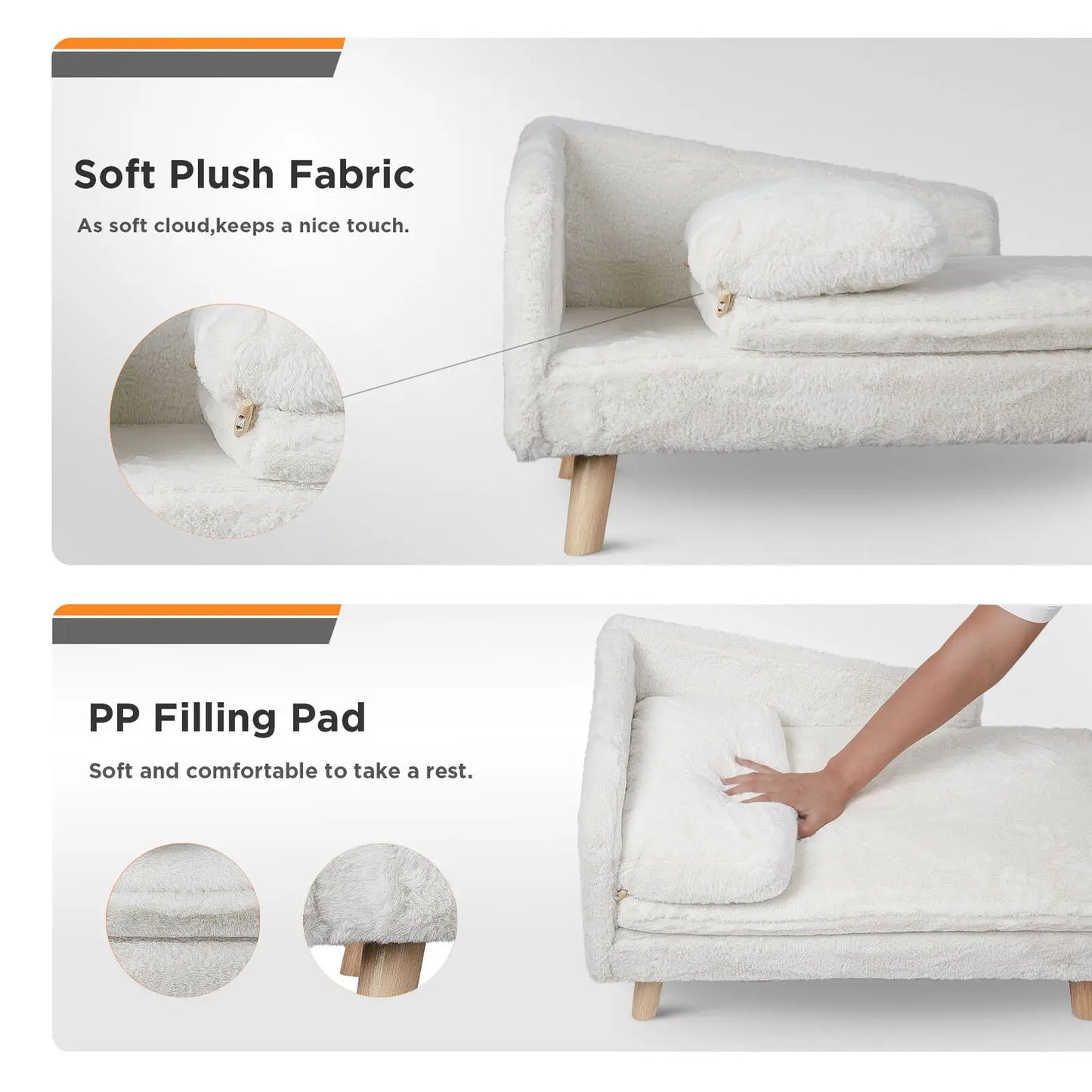 Pet Bed Plush Couch