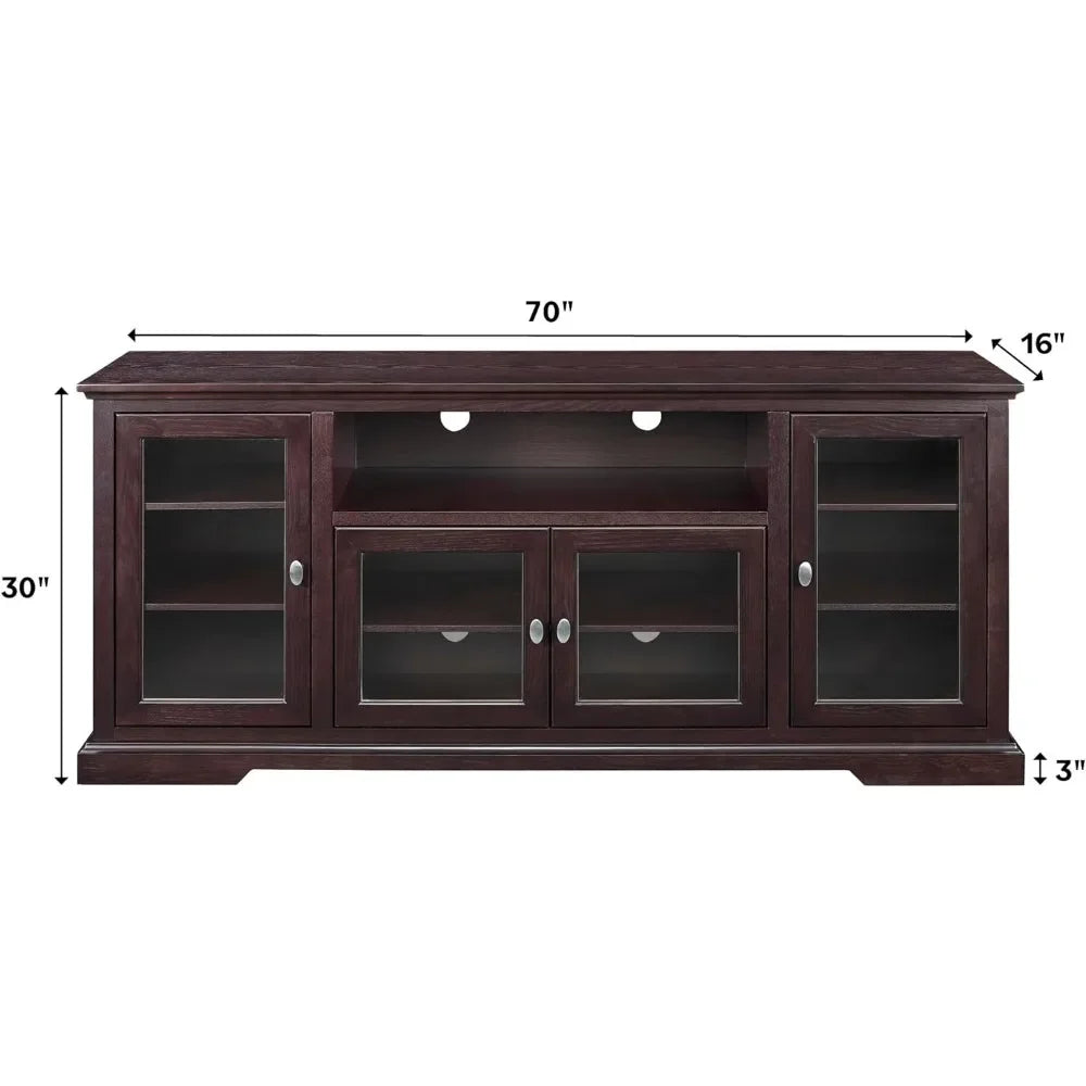 Classic Glass Door Storage TV Console