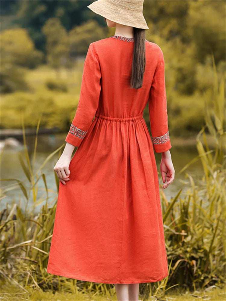 Autumn Vintage Long Dress