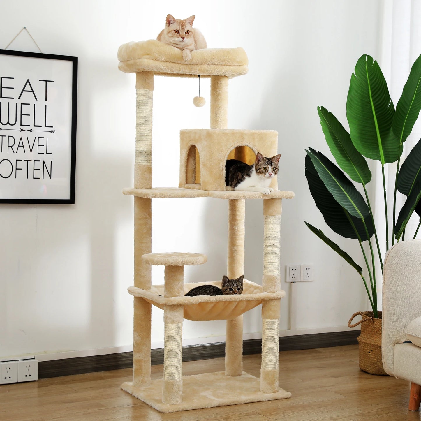 Cat Tower With Large Hammock