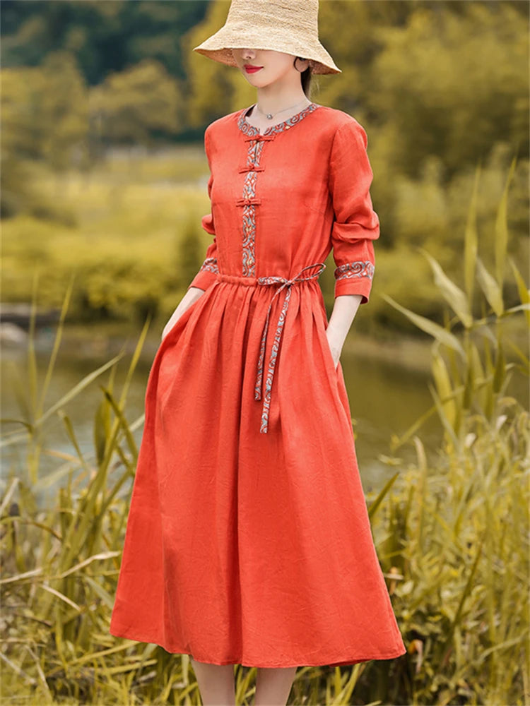 Autumn Vintage Long Dress