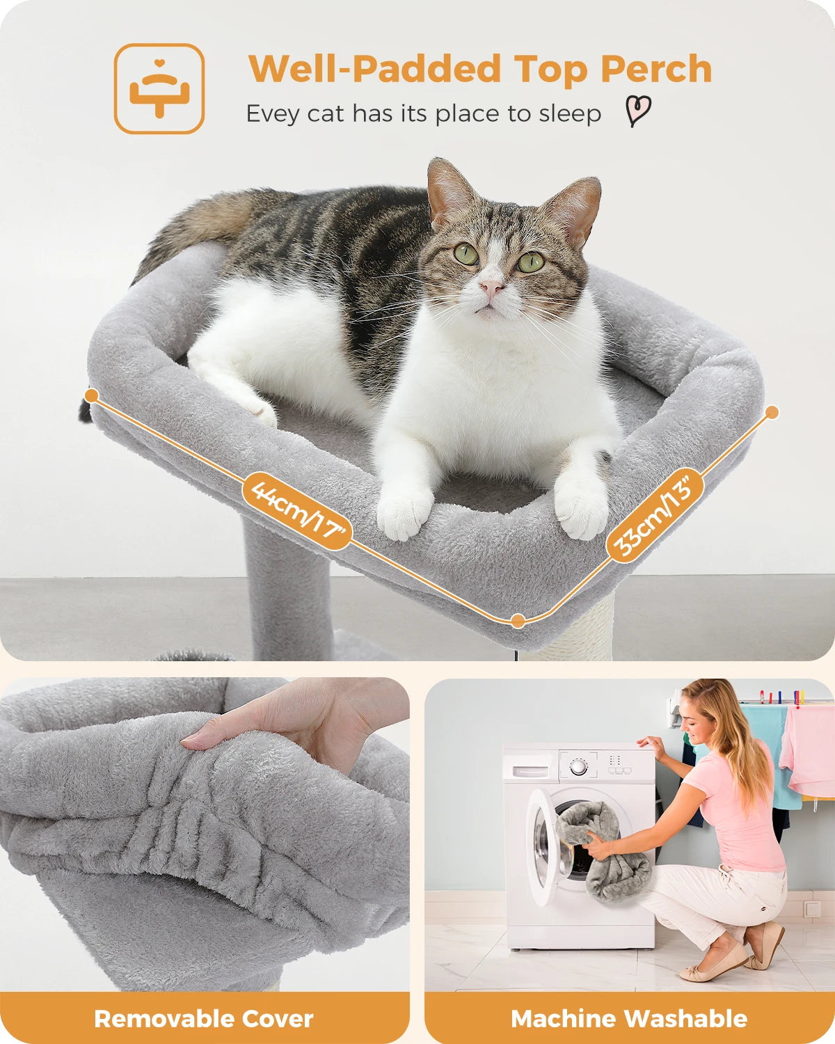 Cat Bed Scratcher Self-Grooming Brush