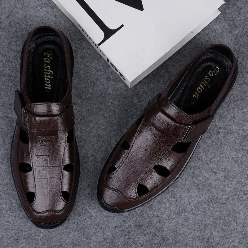 Summer Leisure Leather Sandals