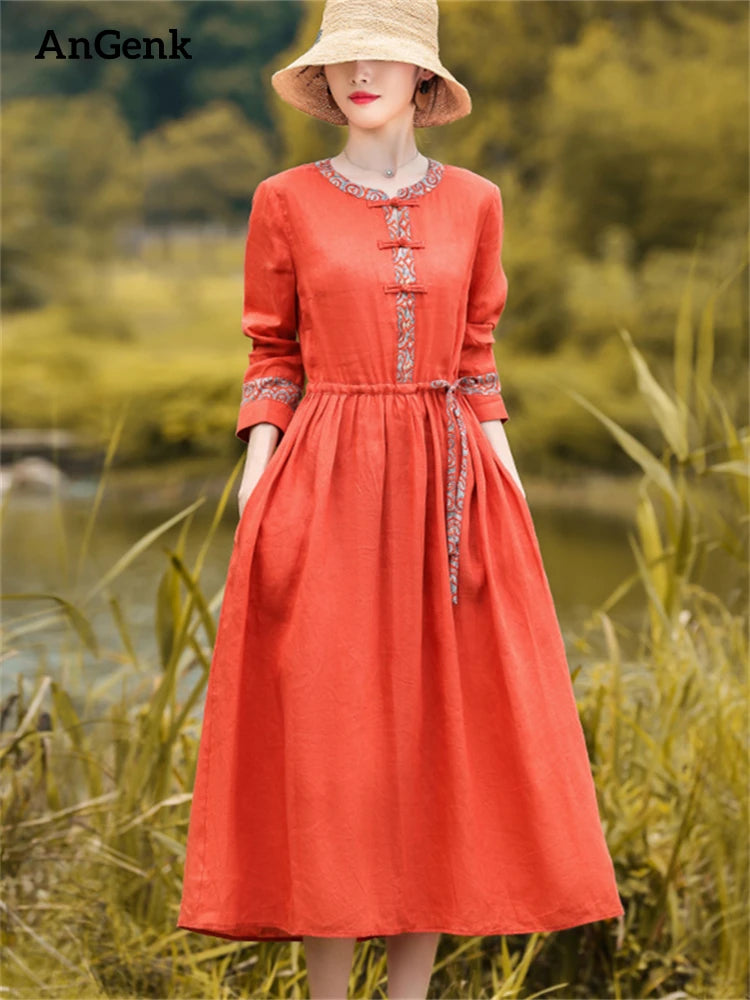 Autumn Vintage Long Dress