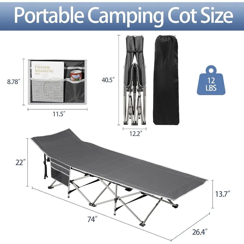 Outdoor Adult Camping Cot Set