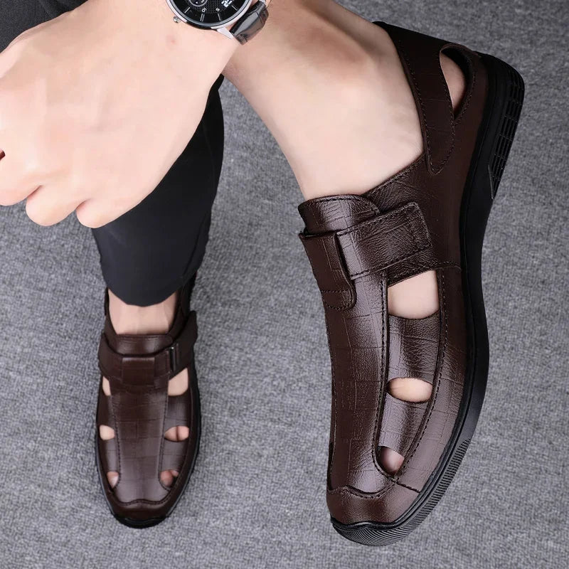 Summer Leisure Leather Sandals