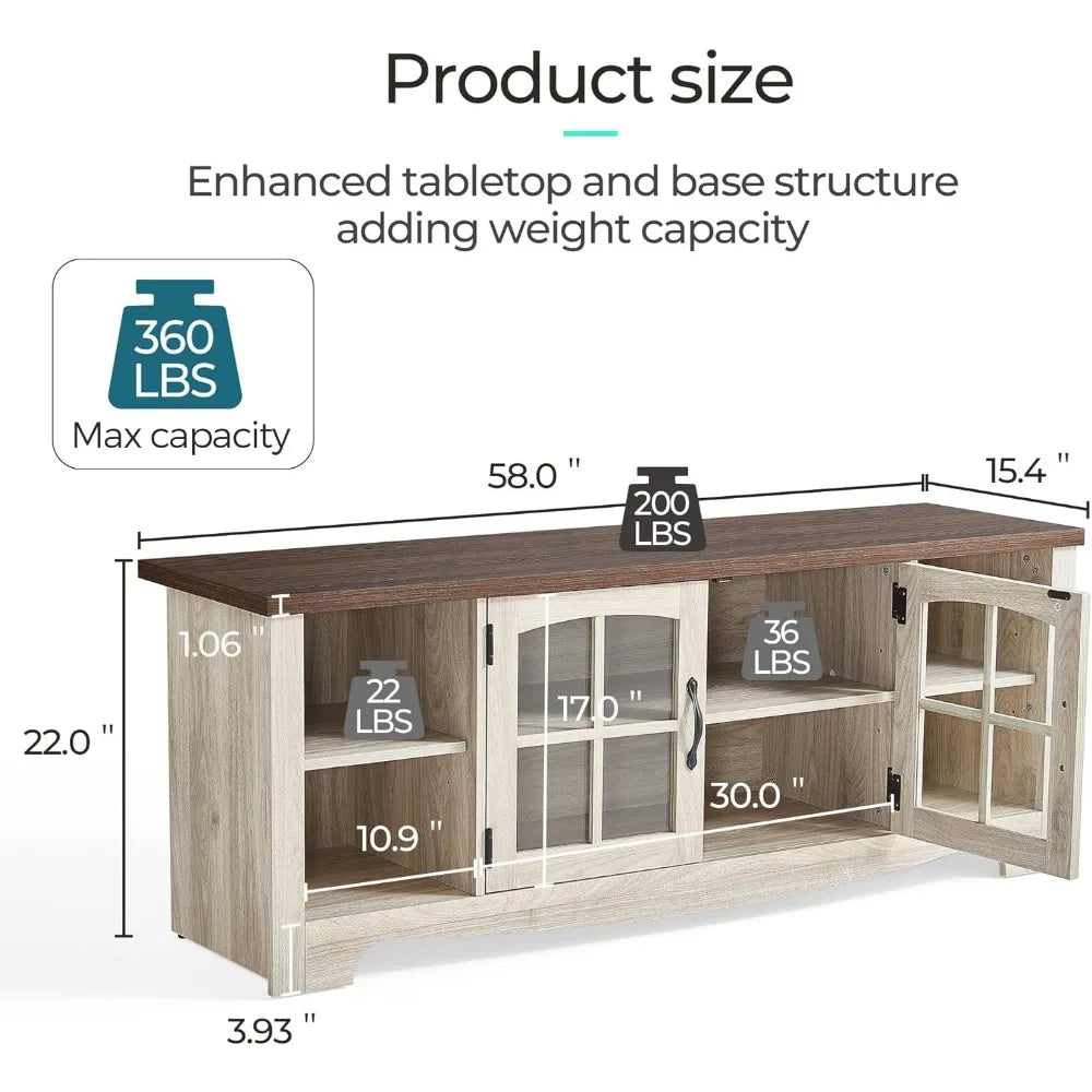 TV Stand Adjustable Shelves