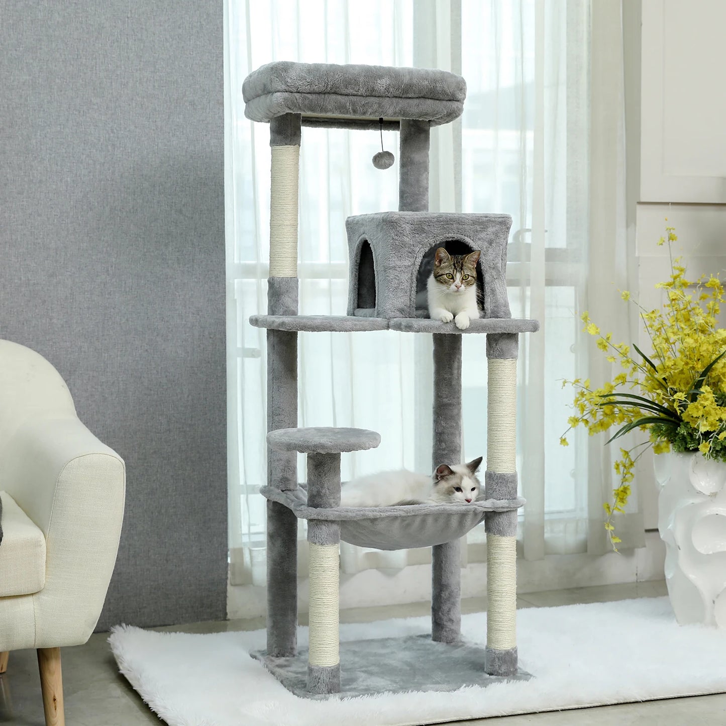 Cat Tower With Large Hammock