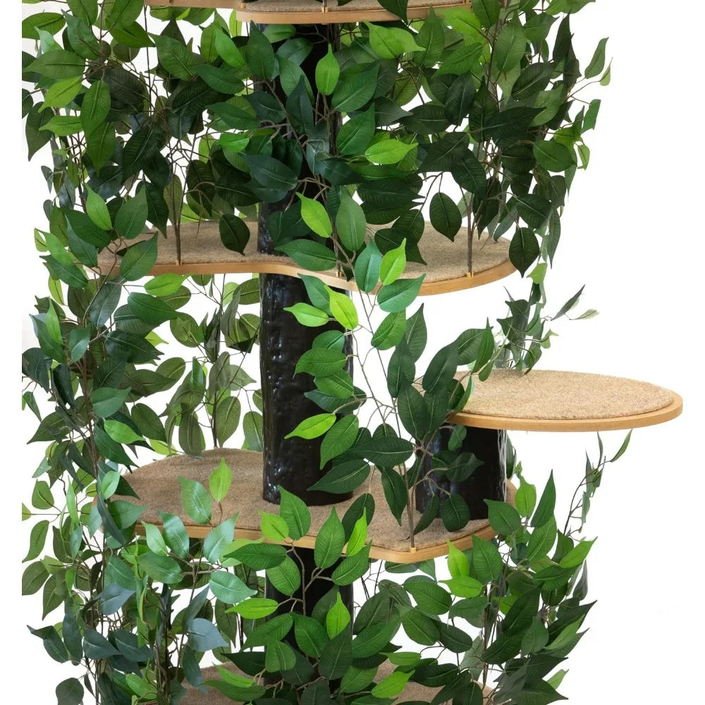 Cat Tree Leaves Design Climbing Frame