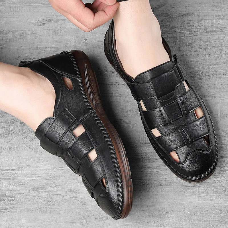 Hollow Out Casual Leather Sandals