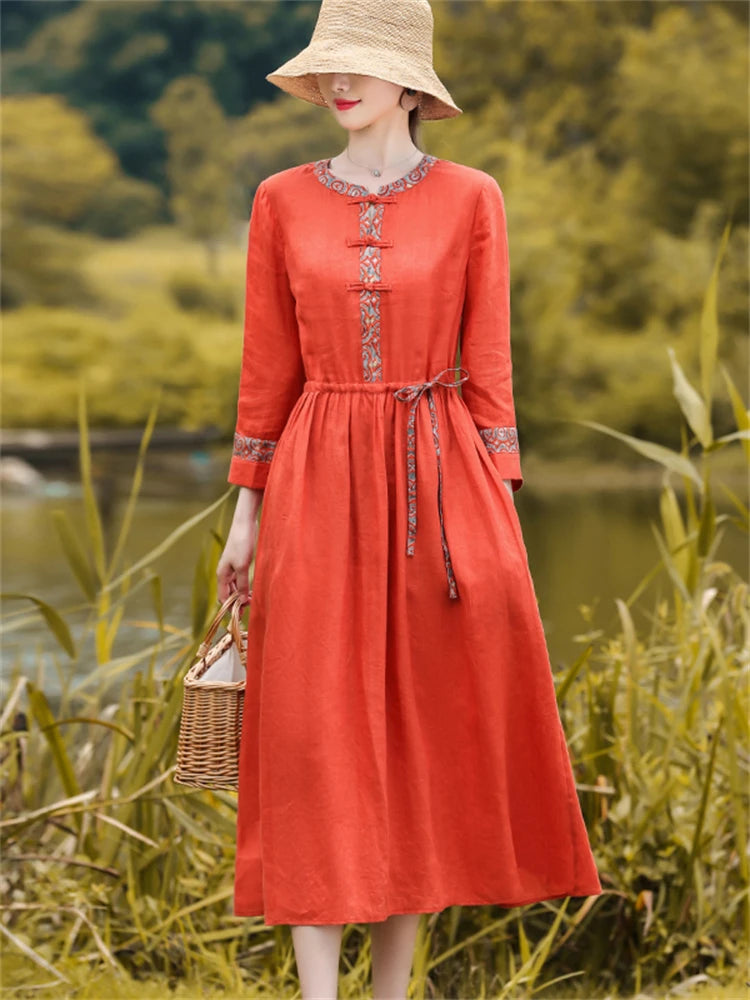 Autumn Vintage Long Dress