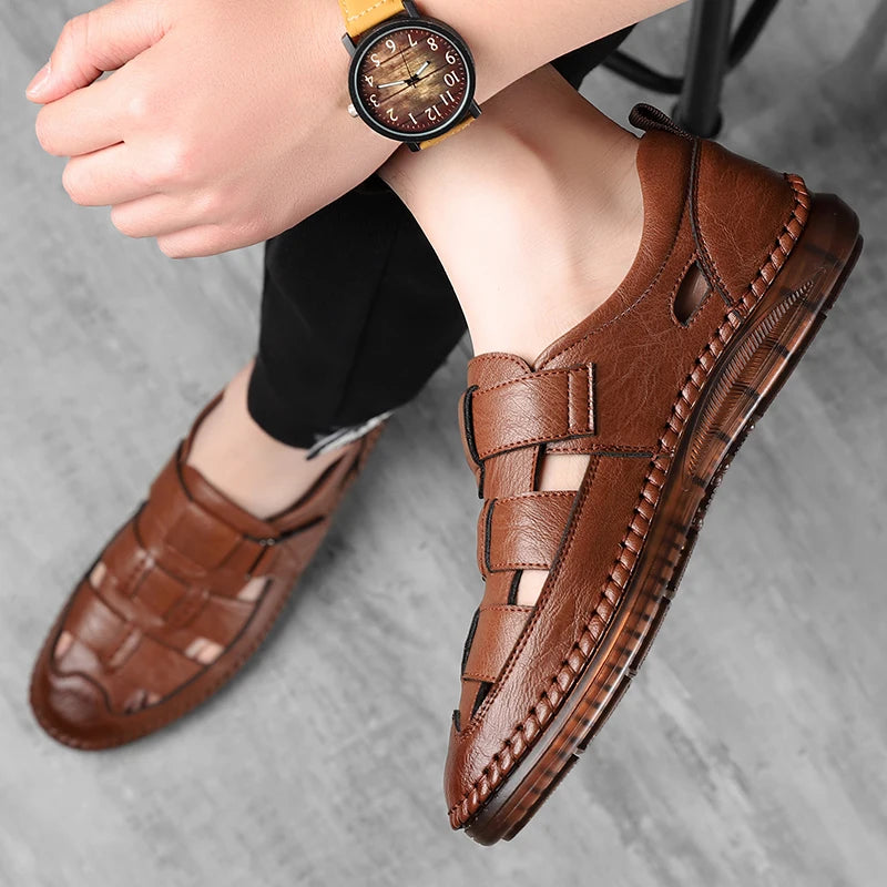 Hollow Out Casual Leather Sandals