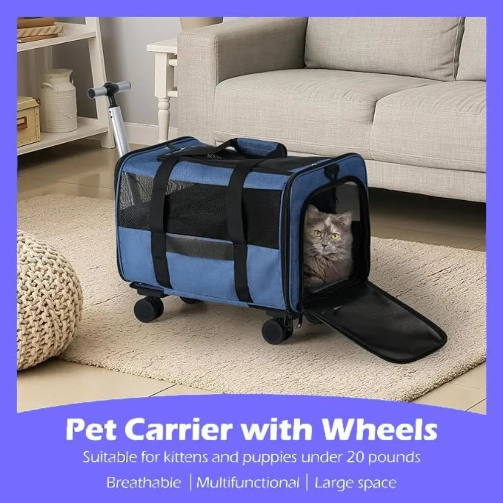 Detachable Wheels Pet Carrier