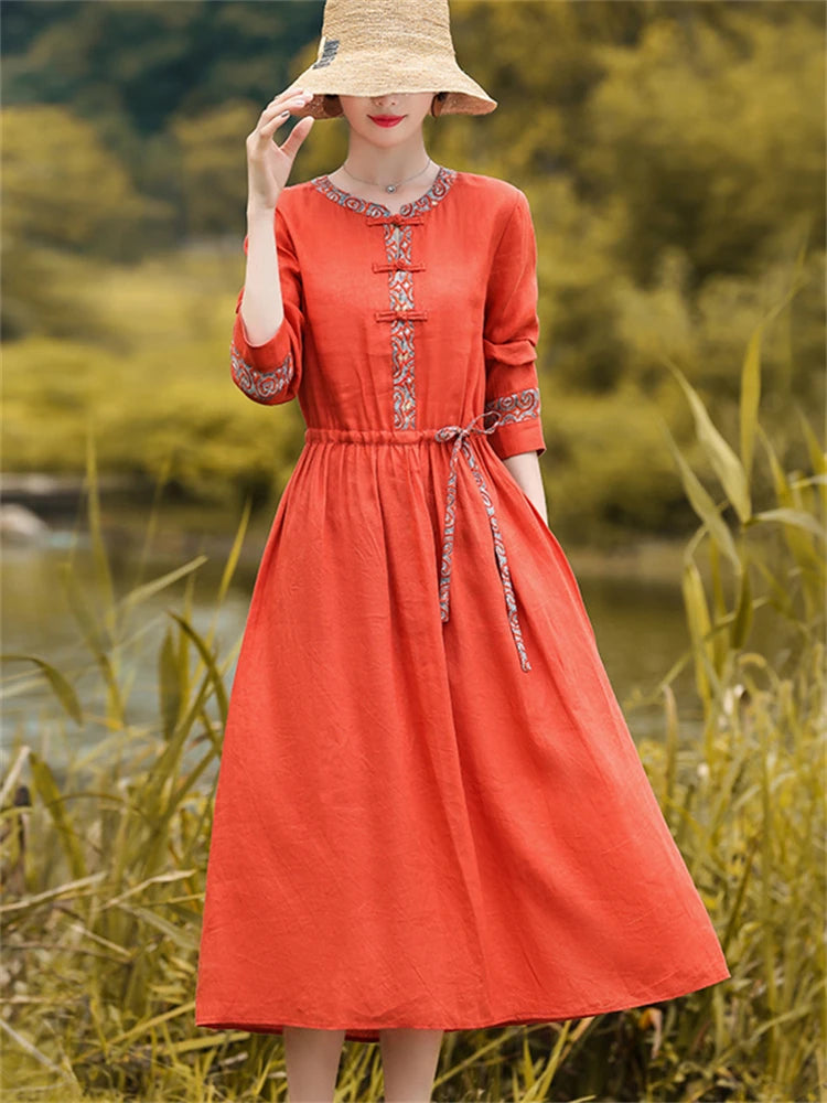 Autumn Vintage Long Dress